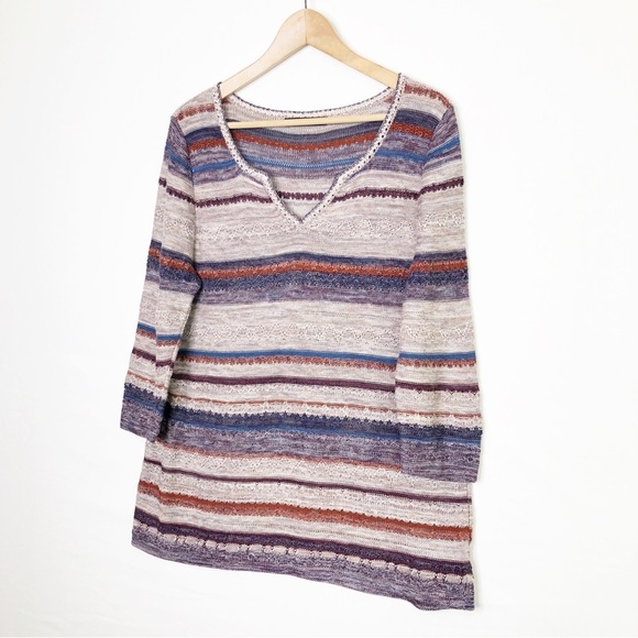 Peruvian connection, V-neck, cotton pullover sweater - Picture 3 of 9